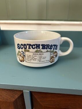 Vintage 70’s Scotch Broth Recipe Mug